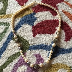 Vintage Faux Pearl Bead Necklace